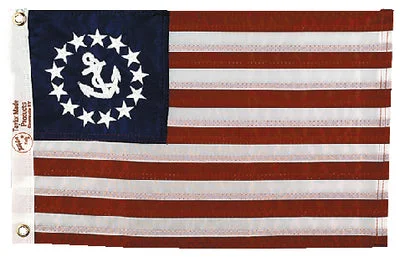 12 X 18 SEWN US YACHT ENSIGN