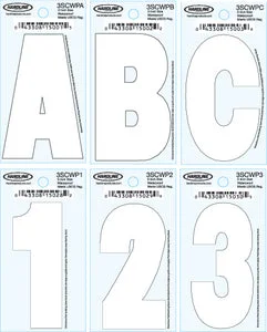3IN WHITE M (PKG. OF 10)