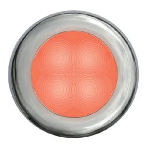 4 LED ROUND RED/SS BEZ 12V