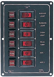 ALUMINUM 6 SWITCH PANEL-VERT