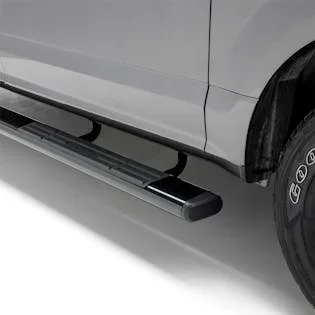 ARIES 4445050 6in. x 85in. Black Aluminum Oval Side Bars; Select Lincoln Navigator