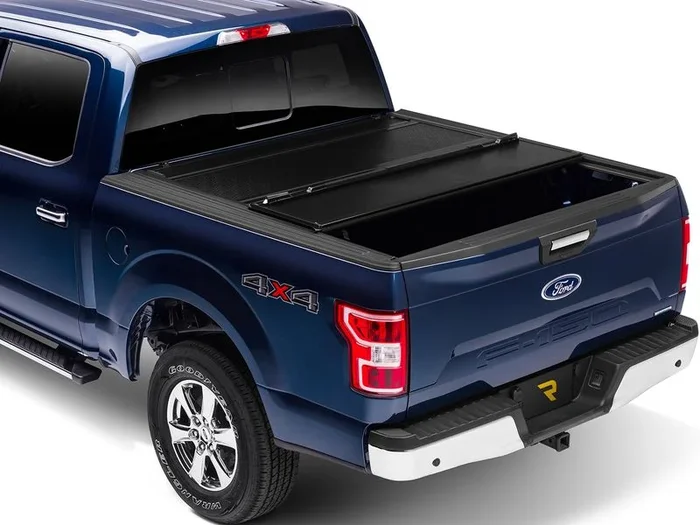 BakFlip Fibermax Hard Folding Tonneau Cover   Fits 2019-2025 Chevy Silverado 1500/GMC Sierra 1500 5’8″ Bed (BAK-1126130)