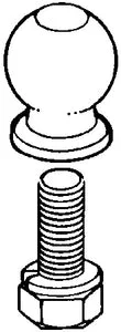 BALL-CHROME 1-7/8X3/4 INT THRD