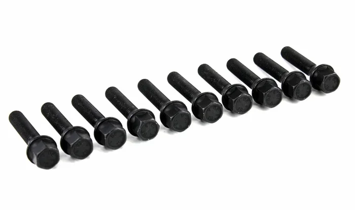 Bolt Kit in Black – Cone Seat 12×1.5 – 50mm (Set of 10)