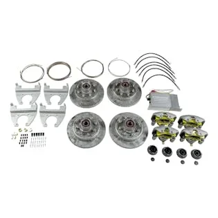 CURT 689410 Disc Brake Conversion Kit – 8,000-lb. Tandem Axle, 4-Bolt, 9/16″ Studs