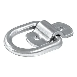 CURT 83742 3″ x 3″ Surface-Mounted Tie-Down D-Ring (3,600 lbs, Clear Zinc)