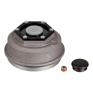 CURT 85373829 Threaded Dust Cap with Rubber Plug, O-Ring, 4″ Diameter, 10,000-16,000-lb. Axles