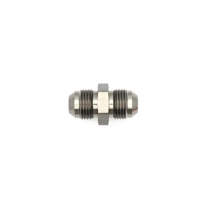 DeatschWerks 8AN Male Flare to 8AN Male Flare Coupler – Anodized Matte Black