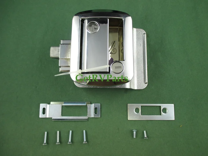 Global 013-572 RV Travel Trailer Entry Door Entrance Lock Assembly Chrome