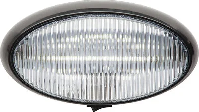 LED PORCH OVAL BLK BASE CLEAR