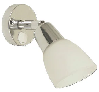 LED READ LT CHRM W GL SHADE