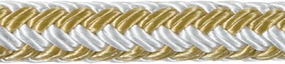 NYLON D/BRAID 3/8X600 WHT/GOLD