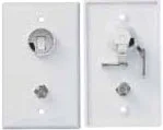 OUTLET 12V/75 OHM WHITE