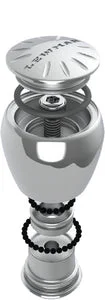 POLISHED SS KNOB W/RIM CLAMP