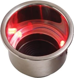 RED LED DRINK HOLDER W/DRAIN