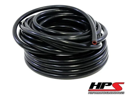 Silicone Heater Hose Tubing,High Temp Reinforced,5/8″ ID,50 Feet Roll,Black