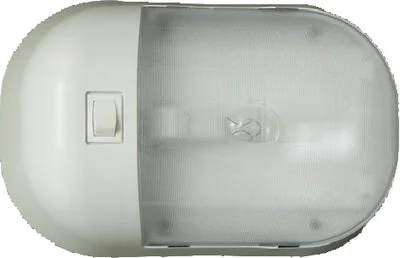 SINGLE WHT. LIGHT W/POLYLENS
