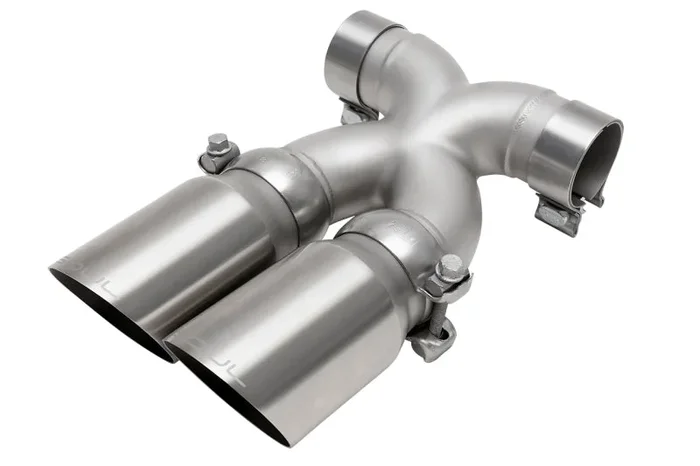SOUL 13-16 Porsche 987.2 / 981 Cayman / Boxster Bolt-On X-Pipe w/ Tips – Slash Cut Brushed Tips