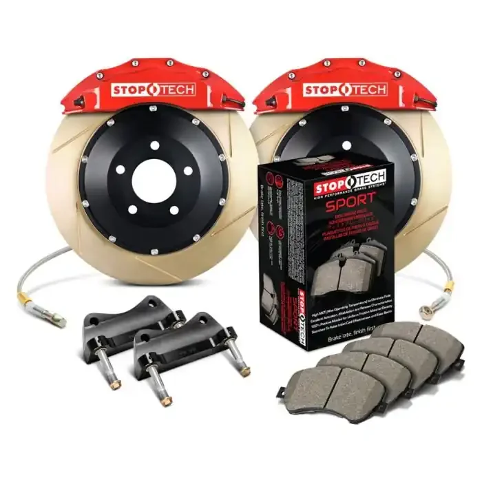 StopTech 83.113.6800.73 Sport Big Brake Kit – Front – 380x32mm Slotted & Zinc Coated – ST-60 Red