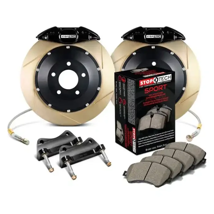 StopTech 83.133.0023.53 Sport Big Brake Kit – Rear – 328x28mm Slotted & Zinc Coated – ST-22 Black