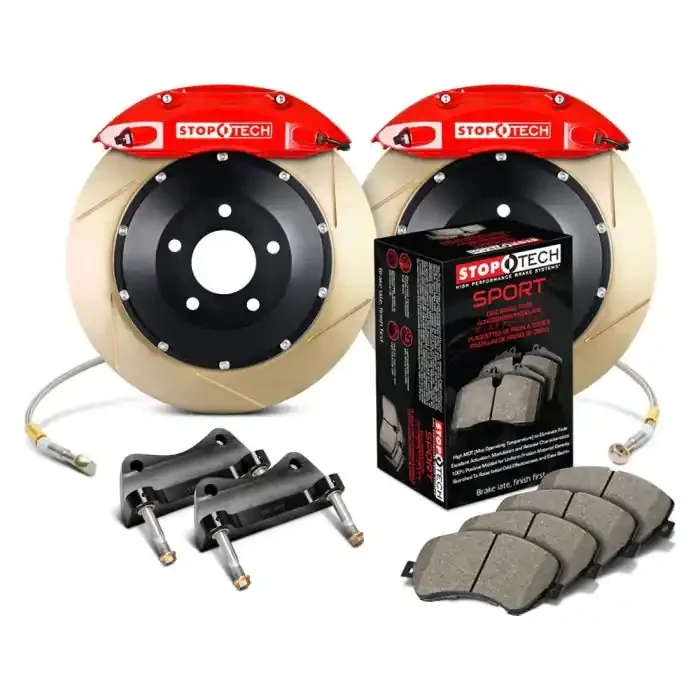 StopTech 83.792.0047.73 Sport Big Brake Kit – Rear – 355x32mm Slotted & Zinc Coated – ST-40 Red