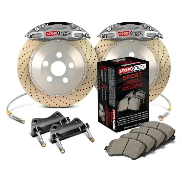 StopTech 83.838.4700.R4 Trophy Sport Big Brake Kit – Front – 355x32mm Drilled & Zinc Coated – STR-40 Anodized