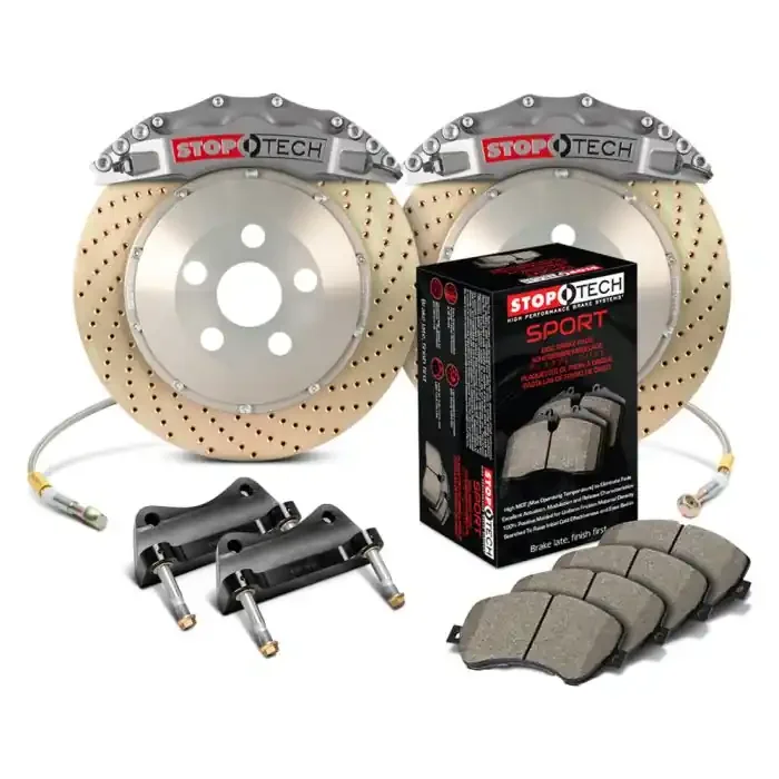 StopTech 83.838.6700.R4 Trophy Sport Big Brake Kit – Front – 355x32mm Drilled & Zinc Coated – STR-60 Anodized