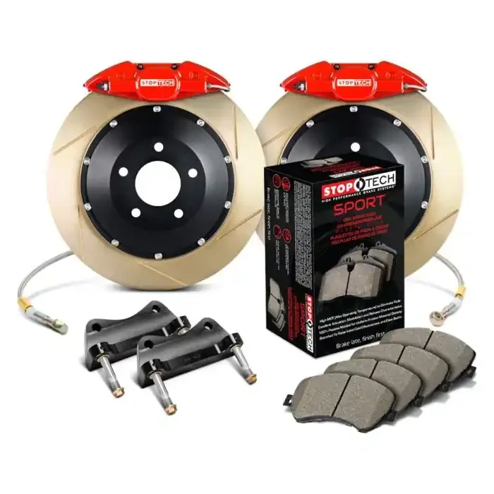 StopTech 83.841.002G.73 Sport Big Brake Kit – Rear – 345x28mm Slotted & Zinc Coated – ST-22 Red
