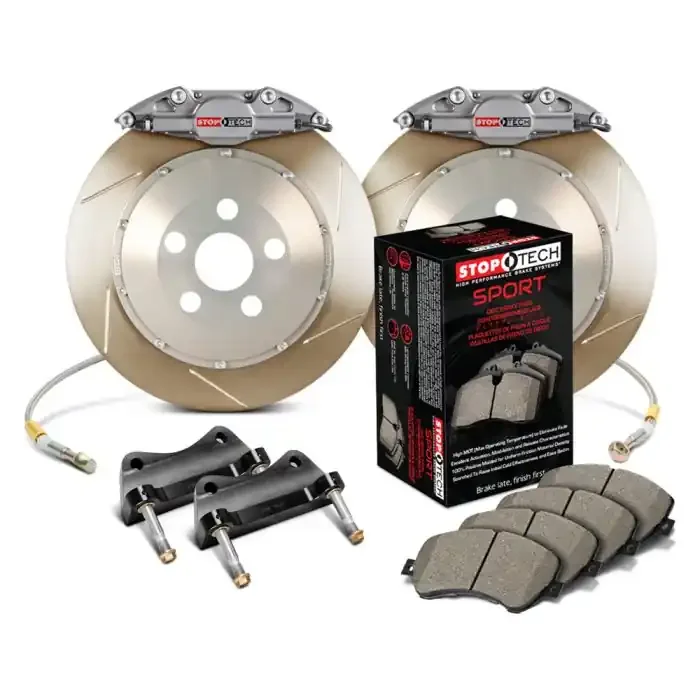 StopTech 83.842.002G.R3 Trophy Sport Big Brake Kit – Rear – 345x28mm Slotted & Zinc Coated – STR-22 Anodized