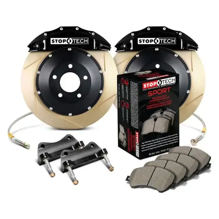 StopTech 83.B33.6800.53 Sport Big Brake Kit – Front – 380x32mm Slotted & Zinc Coated – ST-60 Black