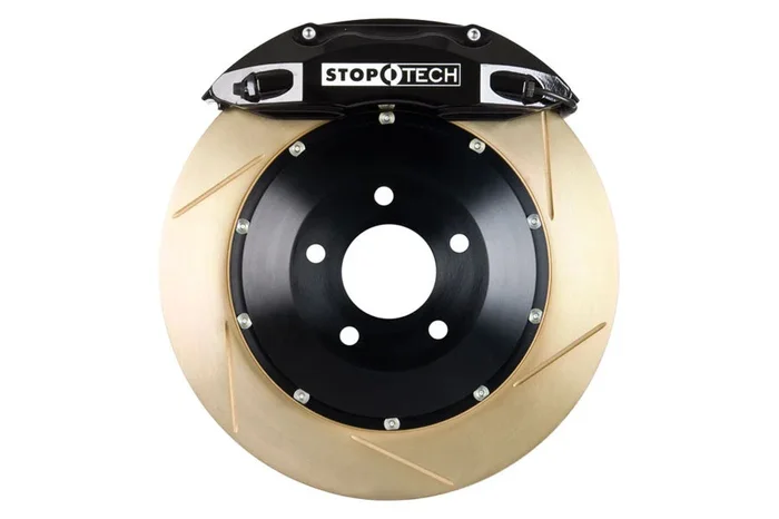 Stoptech ST-40 Big Brake Kit Front 355mm Black Zinc Slotted Rotors – 2004 Subaru STI