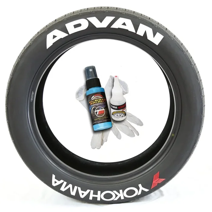 Tire Stickers – YOKOHAMA ADVAN WITH RED LOGO – Permanent
