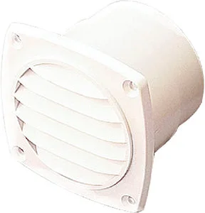 VENT 4″ SQUARE W/FLANGE WHT