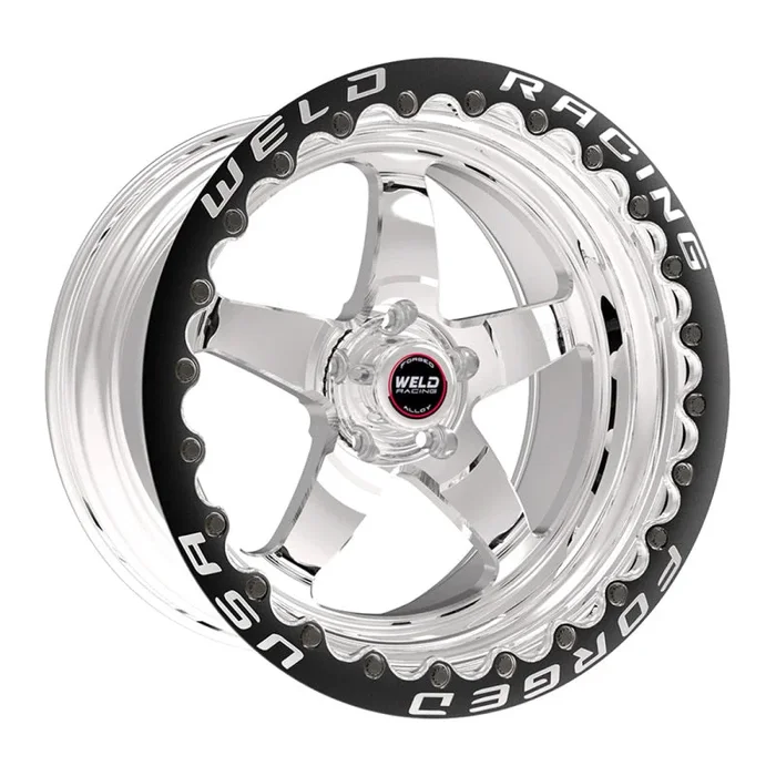 Weld S71 17×10 / 5x115mm BP / 6.7in. BS Polished Wheel (High Pad) – Polished Single Beadlock MT