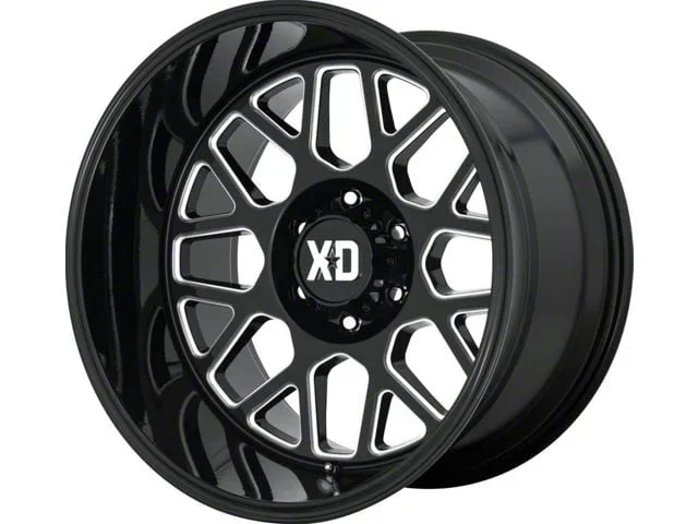XD Grenade 2 Gloss Black Milled 8-Lug Wheel; 22×12; -44mm Offset (10-18 RAM 2500)Find parts that fit my vehicle